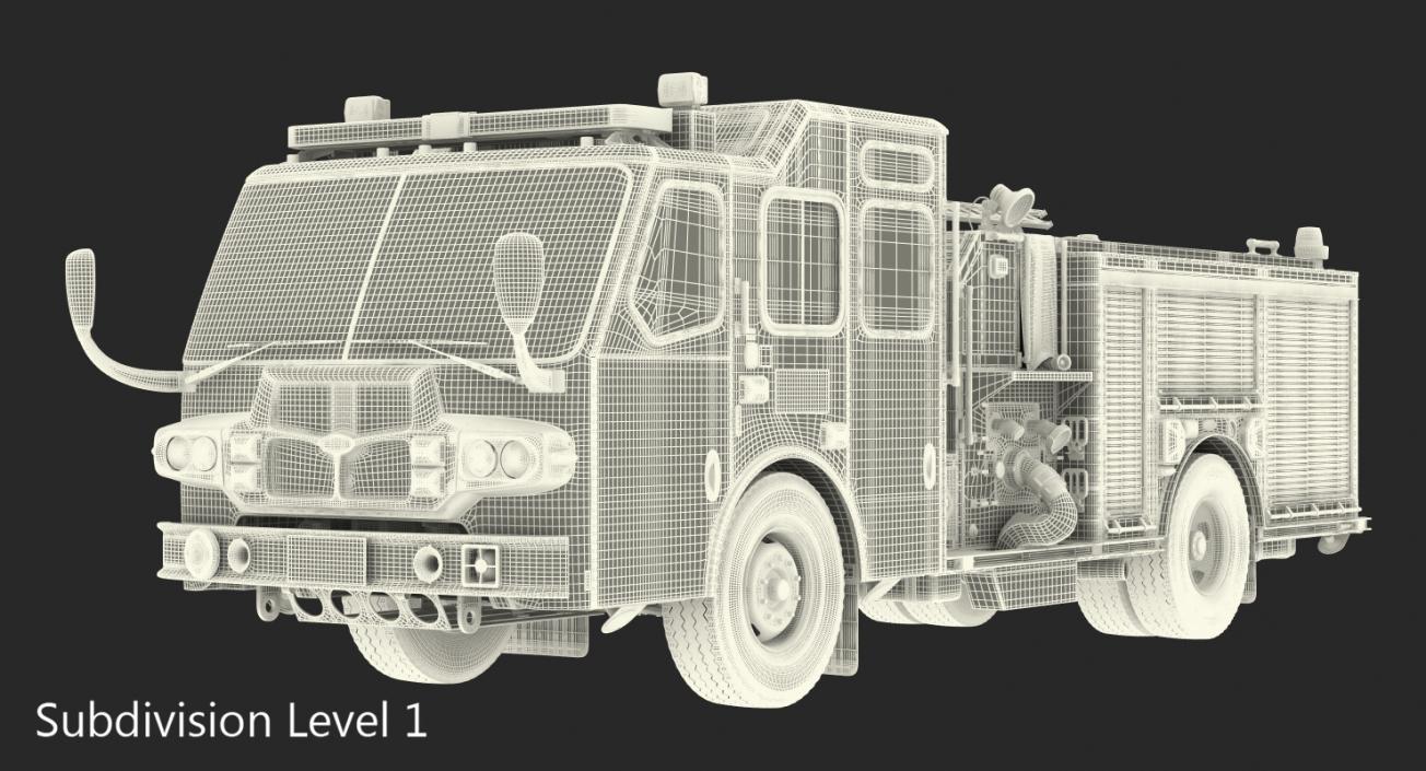 3D Eastside Fire Rescue E-One Quest Pumper Rigged