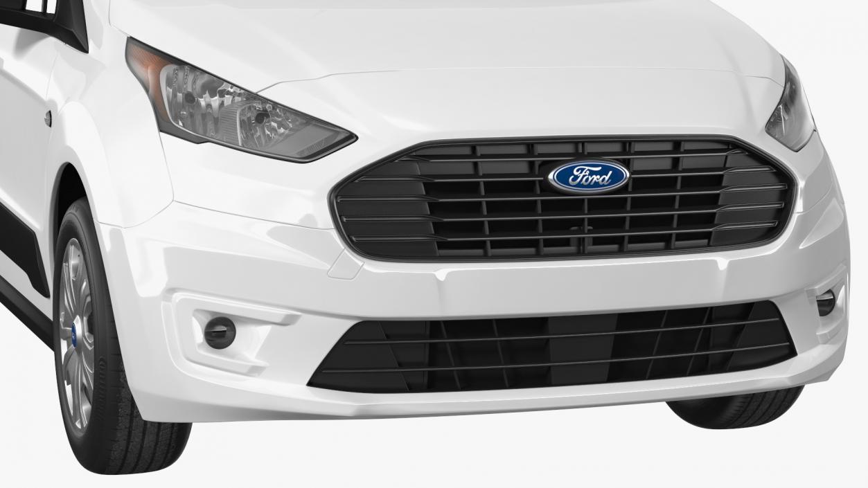 3D Ford Transit Connect Tailgate Simple Interior White