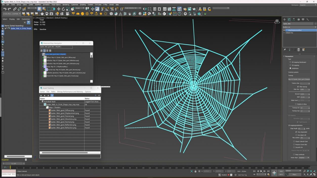 3D Spider Web in Circle Shape 2 model