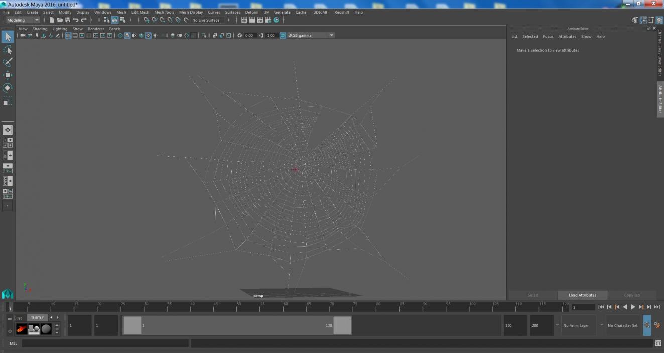 3D Spider Web in Circle Shape 2 model