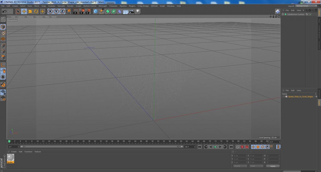 3D Spider Web in Circle Shape 2 model