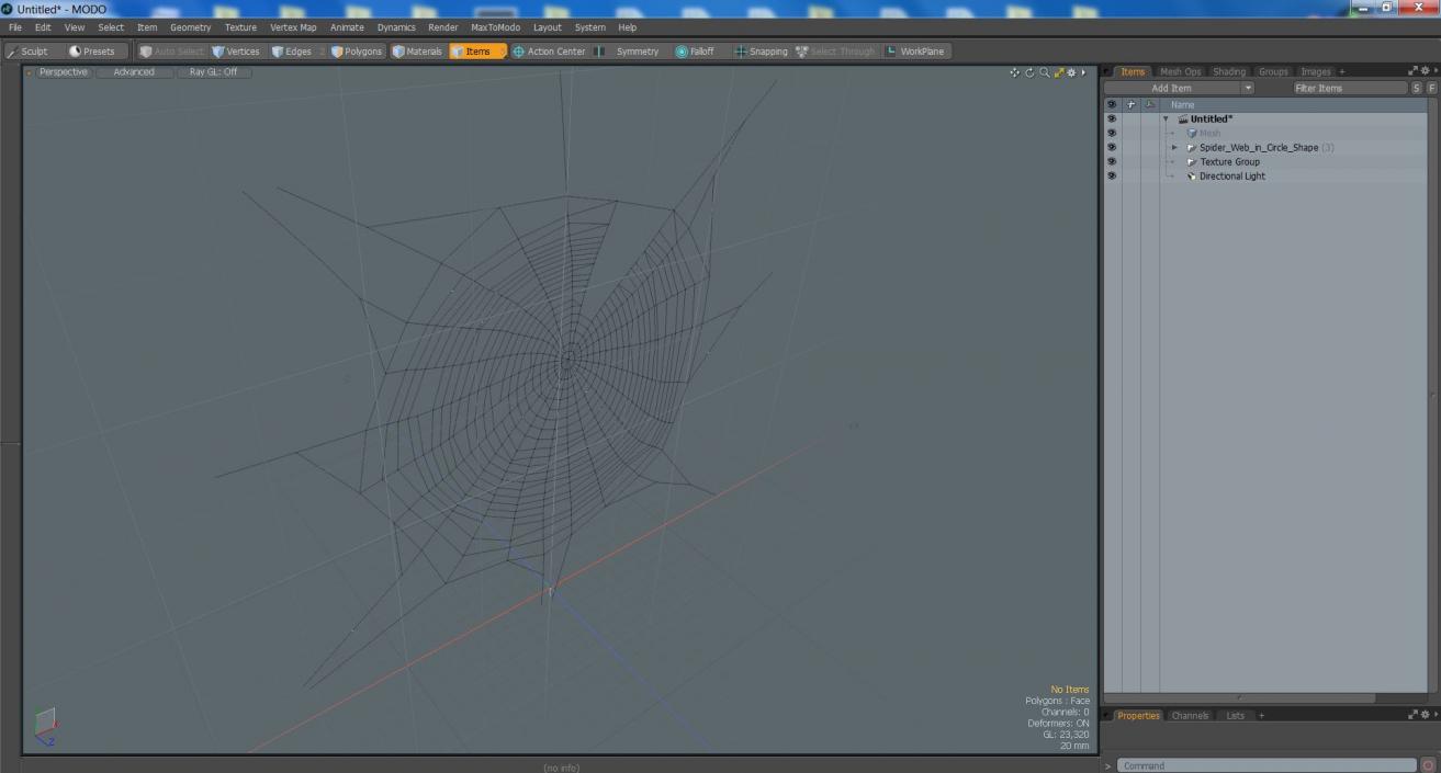 3D Spider Web in Circle Shape 2 model