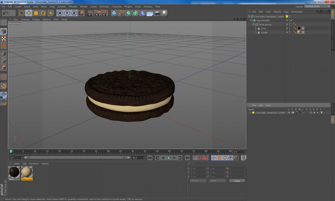 3D model Chocolate Sandwich Cookie