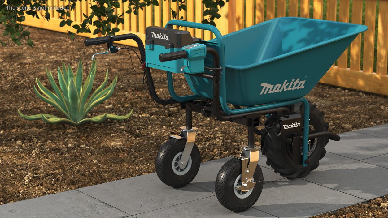 3D Makita DCU180ZB Brushless Electric Wheelbarrow with Bucket model