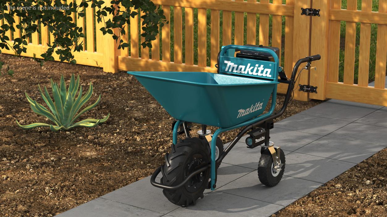 3D Makita DCU180ZB Brushless Electric Wheelbarrow with Bucket model