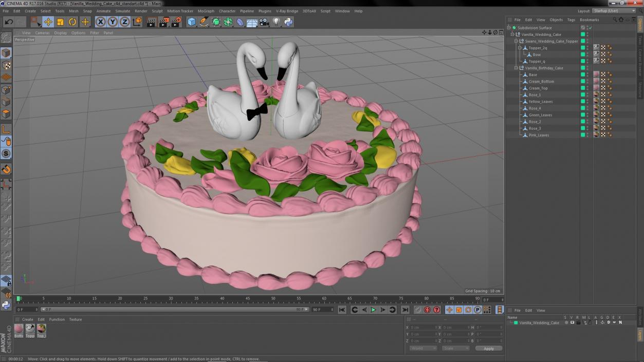 3D model Vanilla Wedding Cake