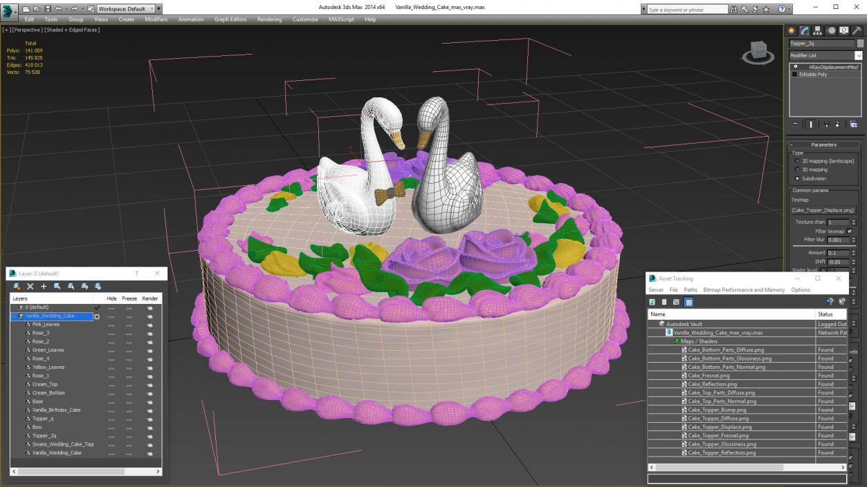 3D model Vanilla Wedding Cake