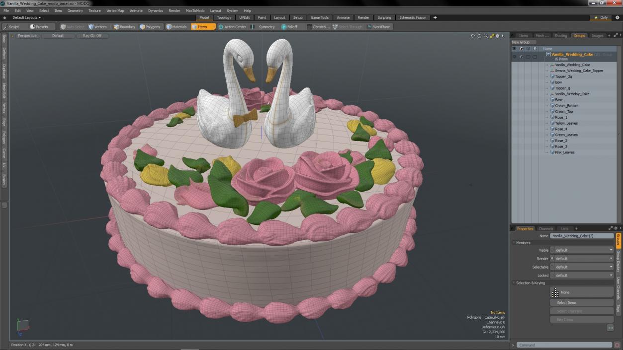 3D model Vanilla Wedding Cake