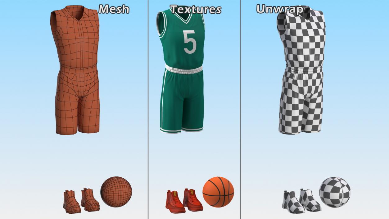 3D model Basketball Uniform 2