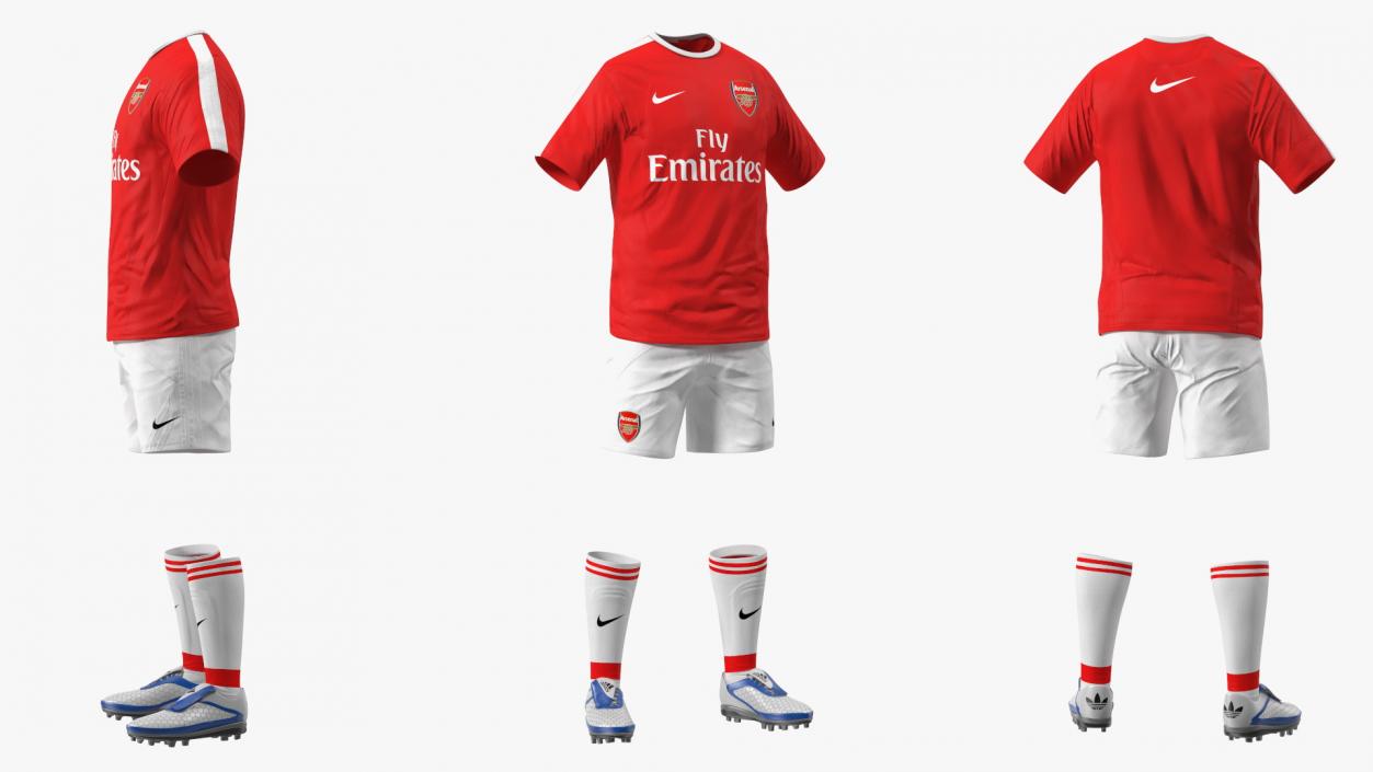 3D model Arsenal Soccer Kit with Nike Cleats