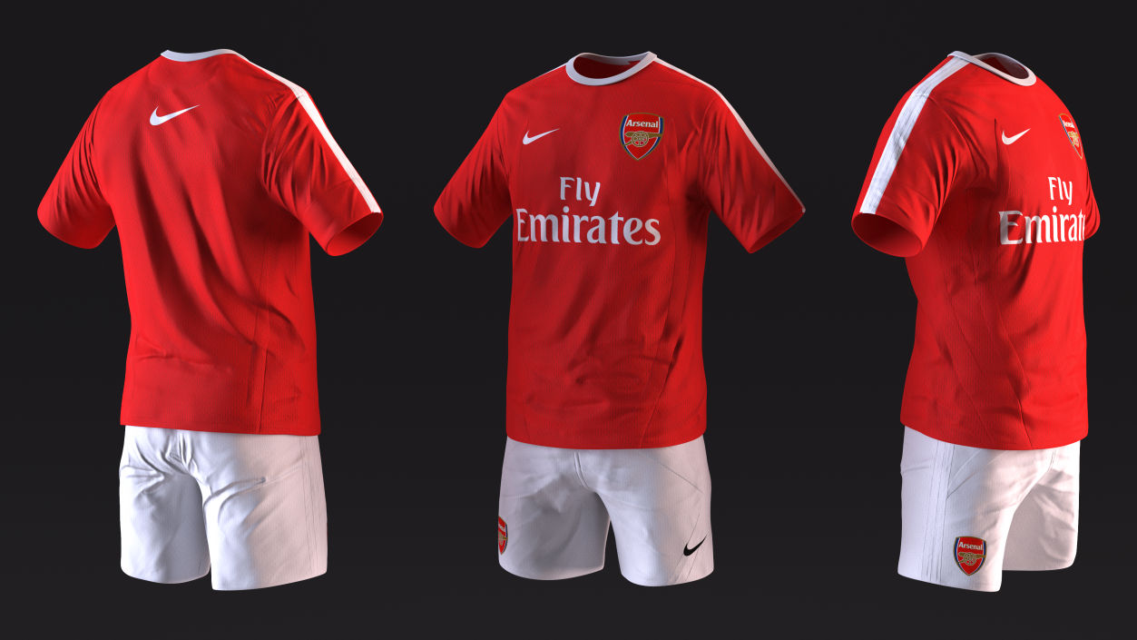 3D model Arsenal Soccer Kit with Nike Cleats