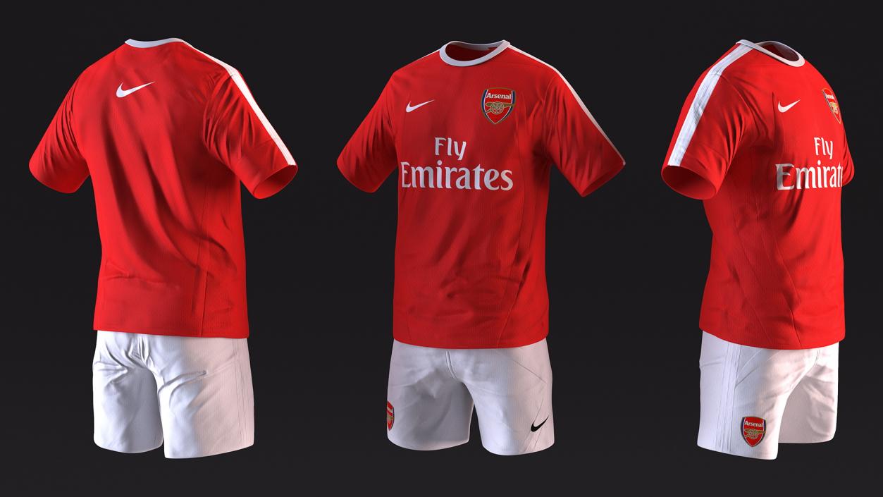 3D model Arsenal Soccer Kit with Nike Cleats