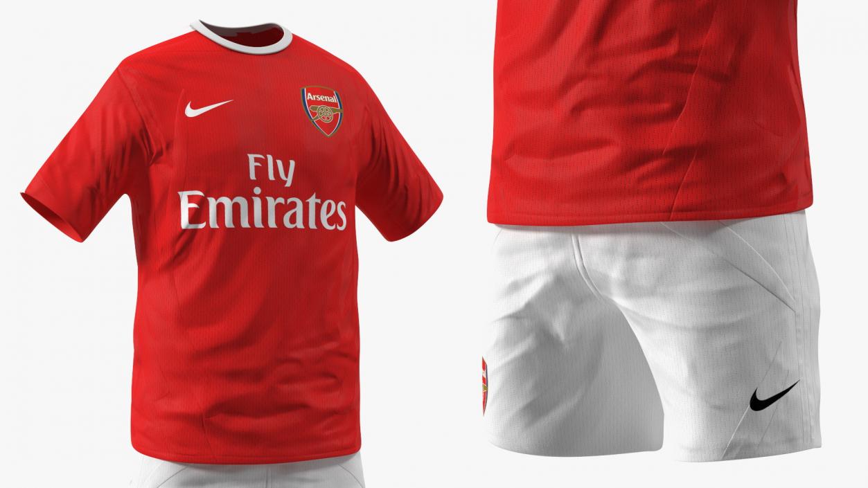 3D model Arsenal Soccer Kit with Nike Cleats