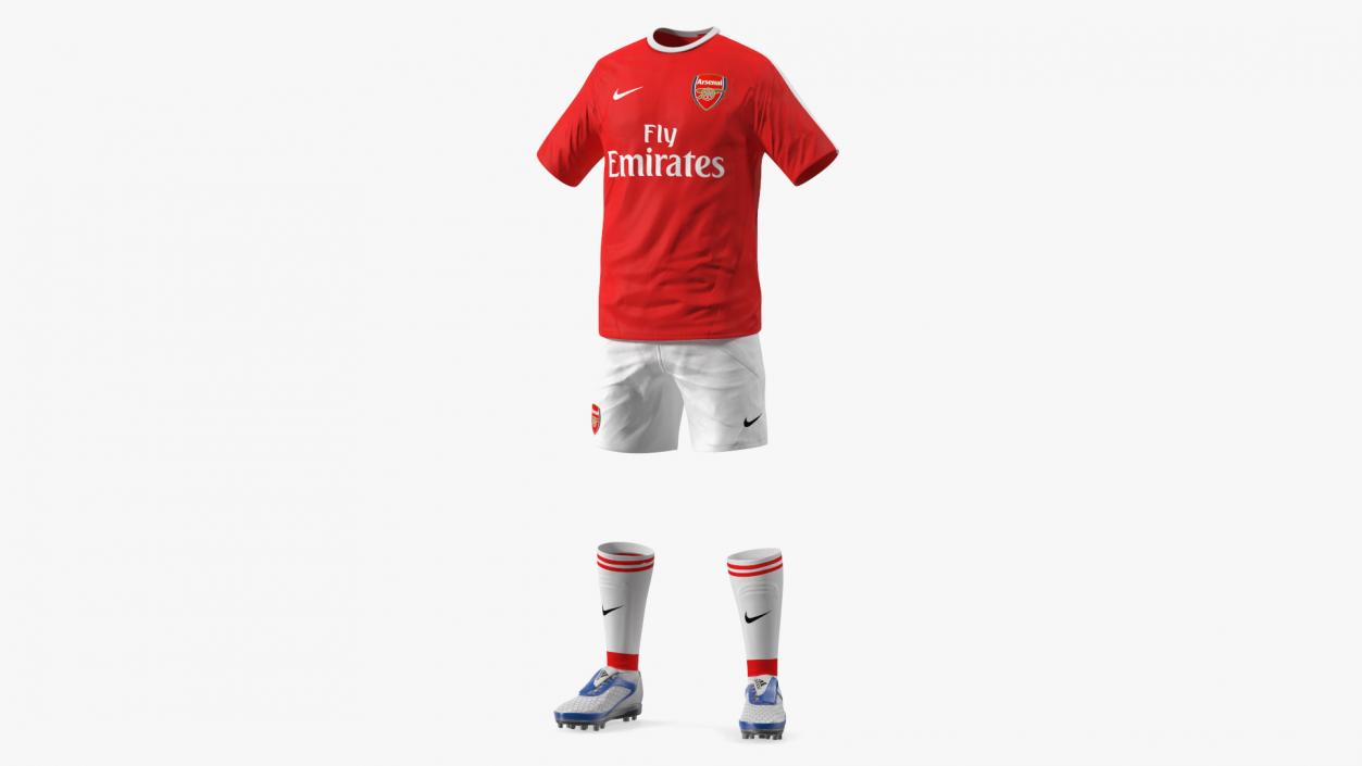 3D model Arsenal Soccer Kit with Nike Cleats