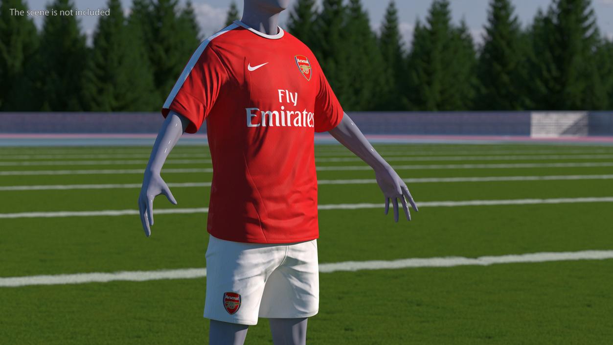 3D model Arsenal Soccer Kit with Nike Cleats