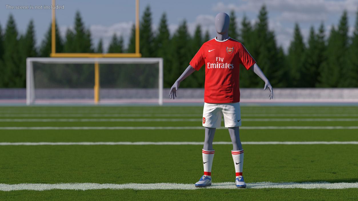 3D model Arsenal Soccer Kit with Nike Cleats