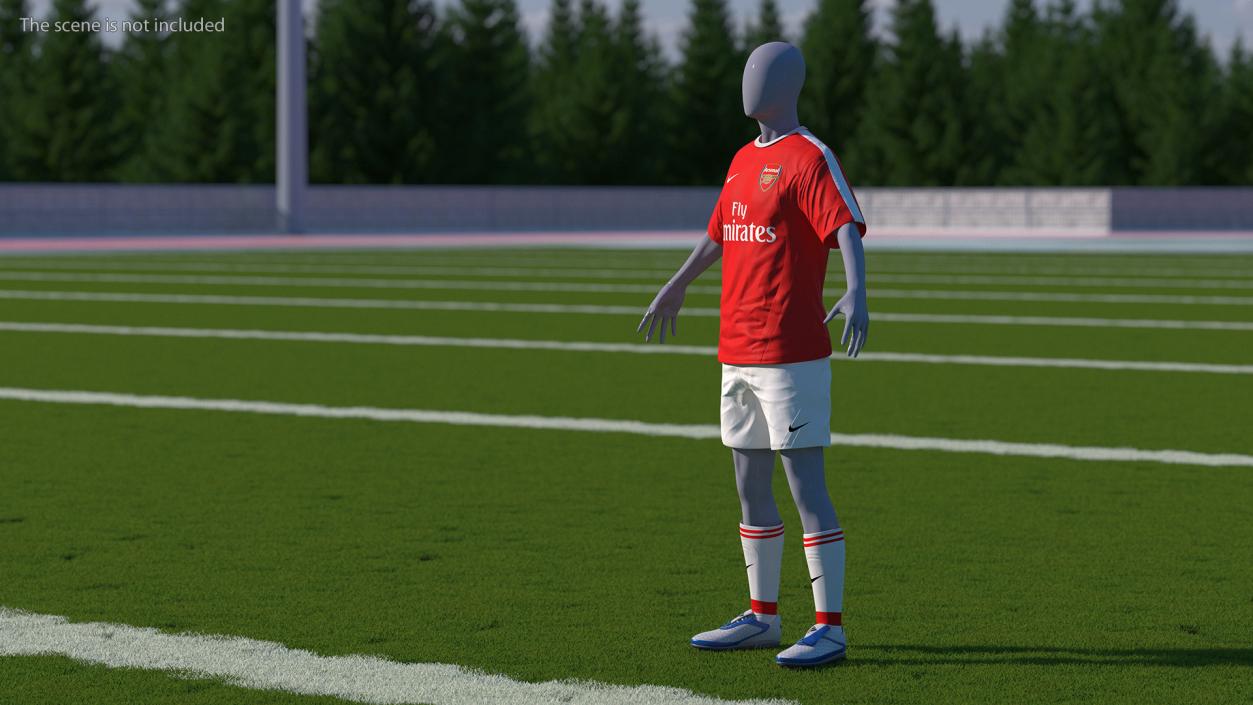 3D model Arsenal Soccer Kit with Nike Cleats