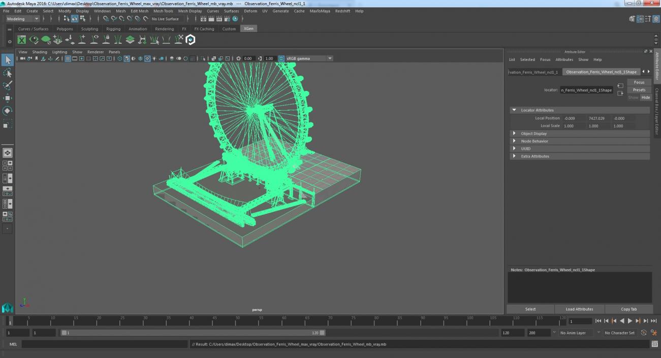 Observation Ferris Wheel 3D model