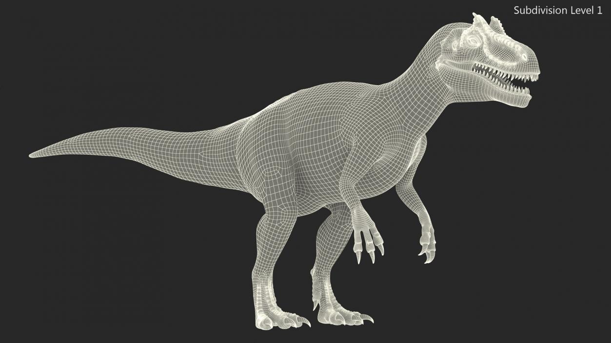 3D Allosaurus Yellow Coloring