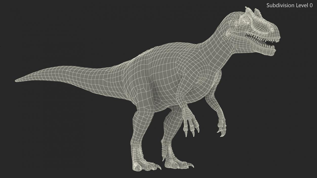 3D Allosaurus Yellow Coloring