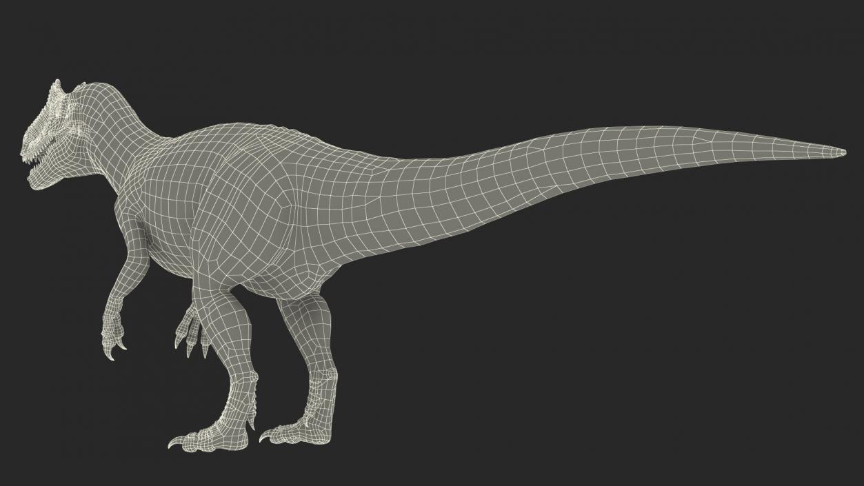 3D Allosaurus Yellow Coloring