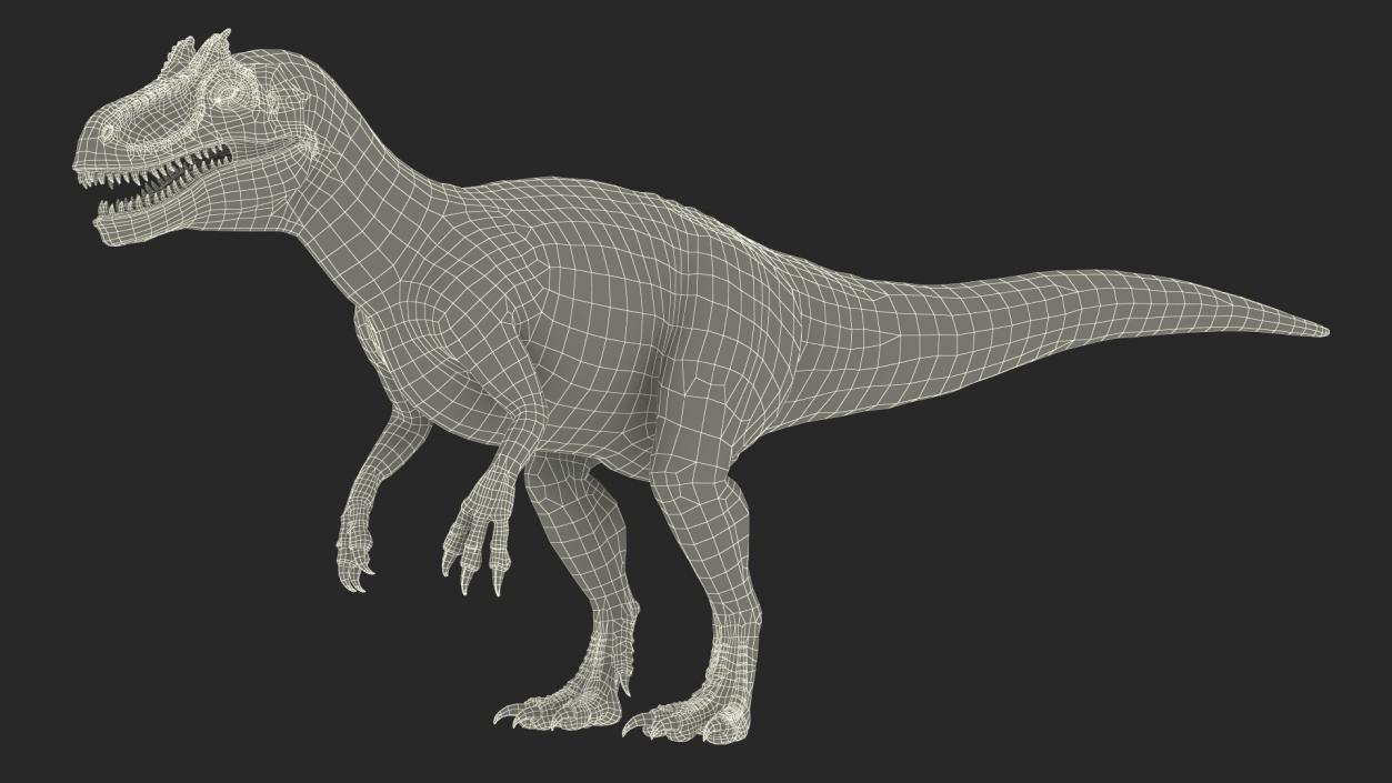 3D Allosaurus Yellow Coloring