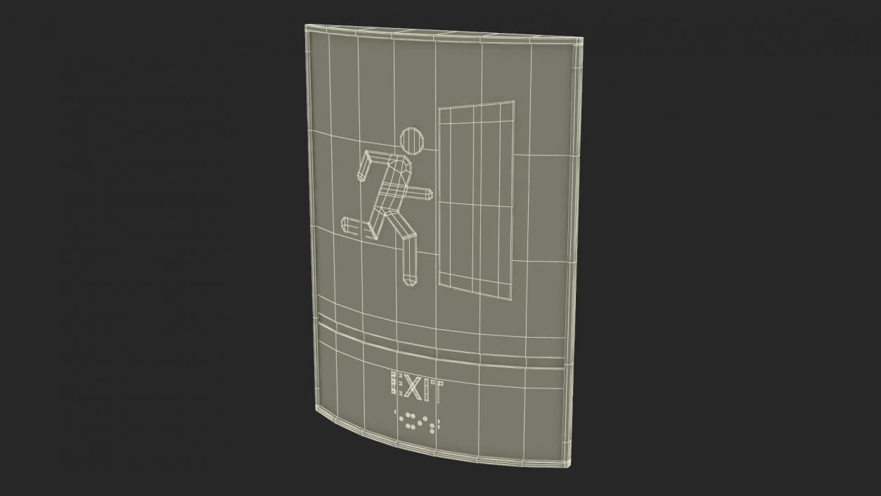 Exit Braille Sign 3D