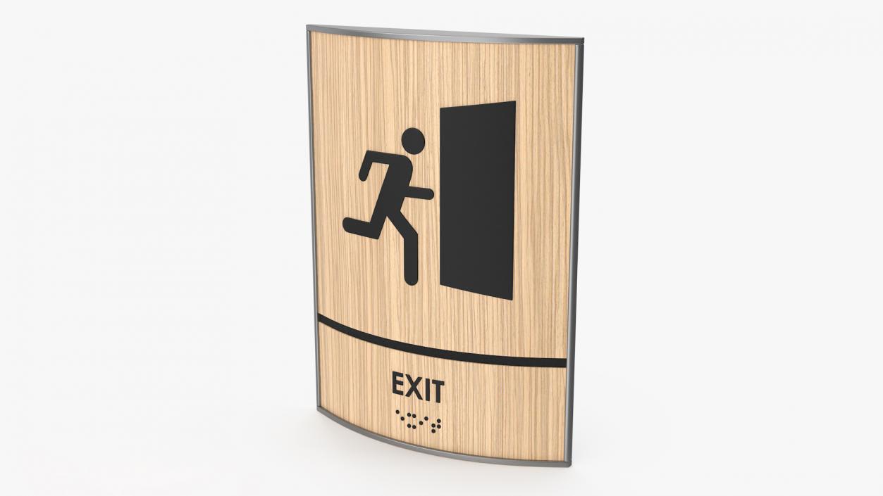 Exit Braille Sign 3D