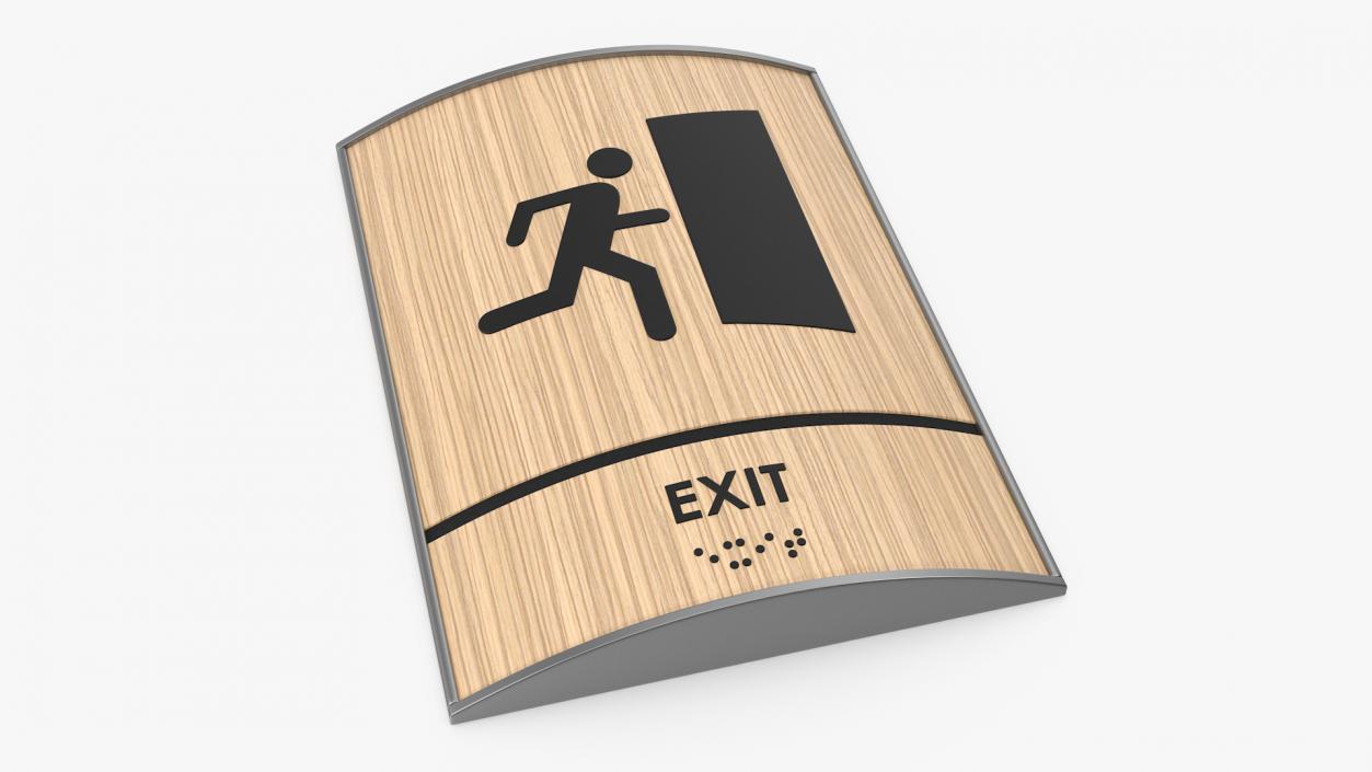 Exit Braille Sign 3D