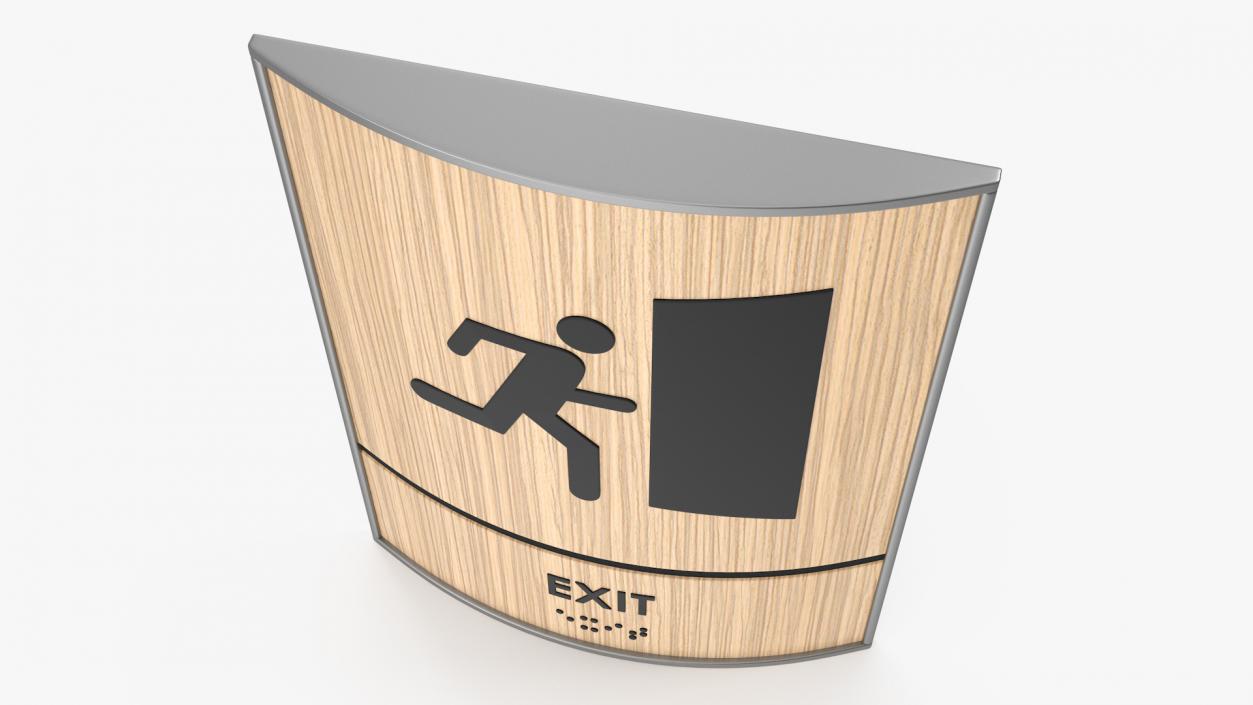 Exit Braille Sign 3D