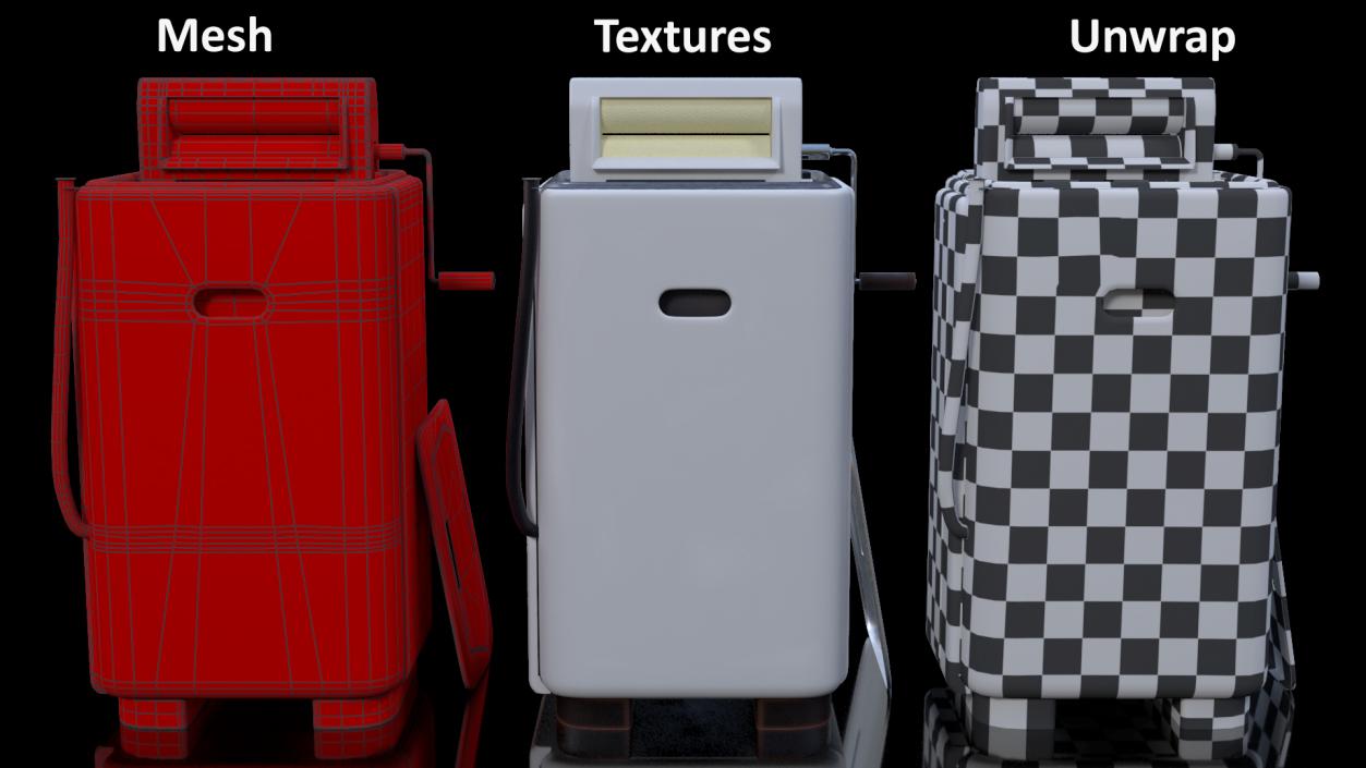 Retro Style Washing Machine 3D