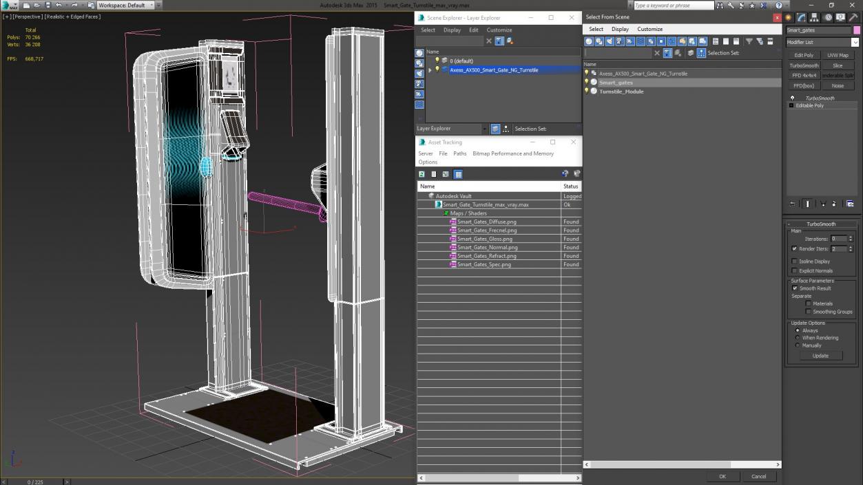 3D model Smart Gate Turnstile