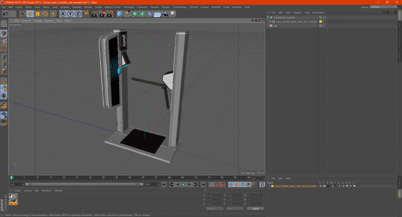 3D model Smart Gate Turnstile