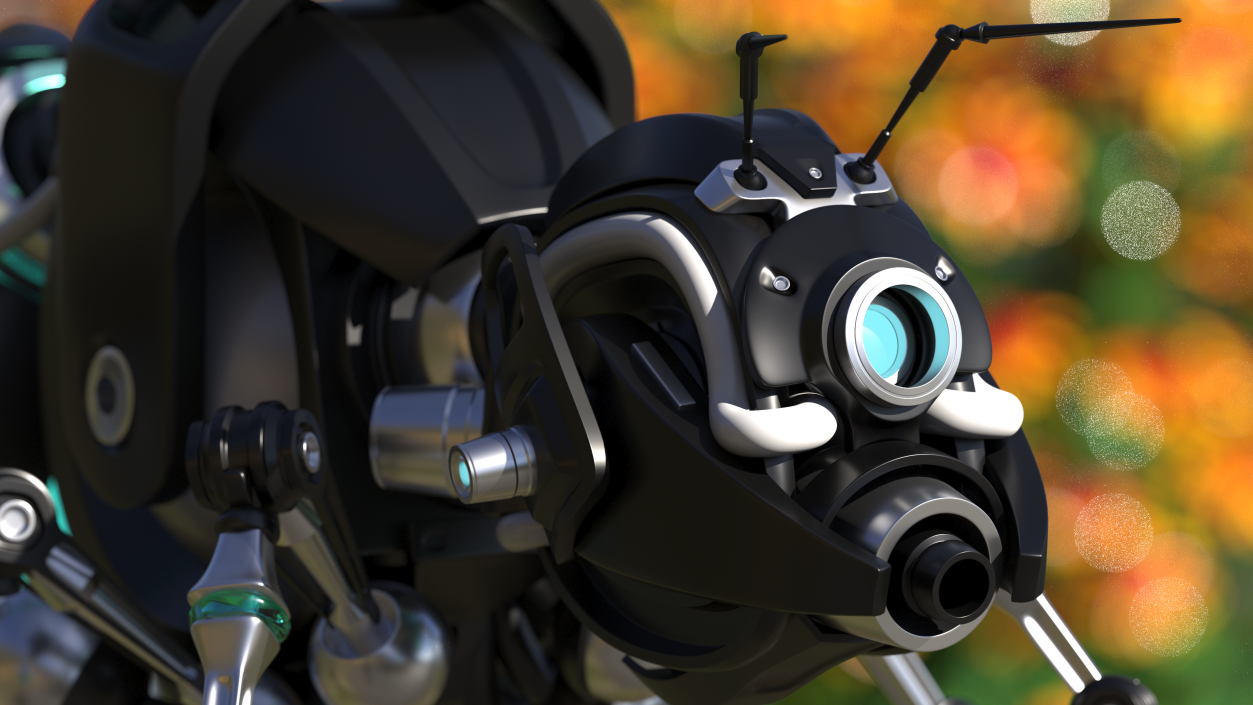 3D model Robot Bee Black