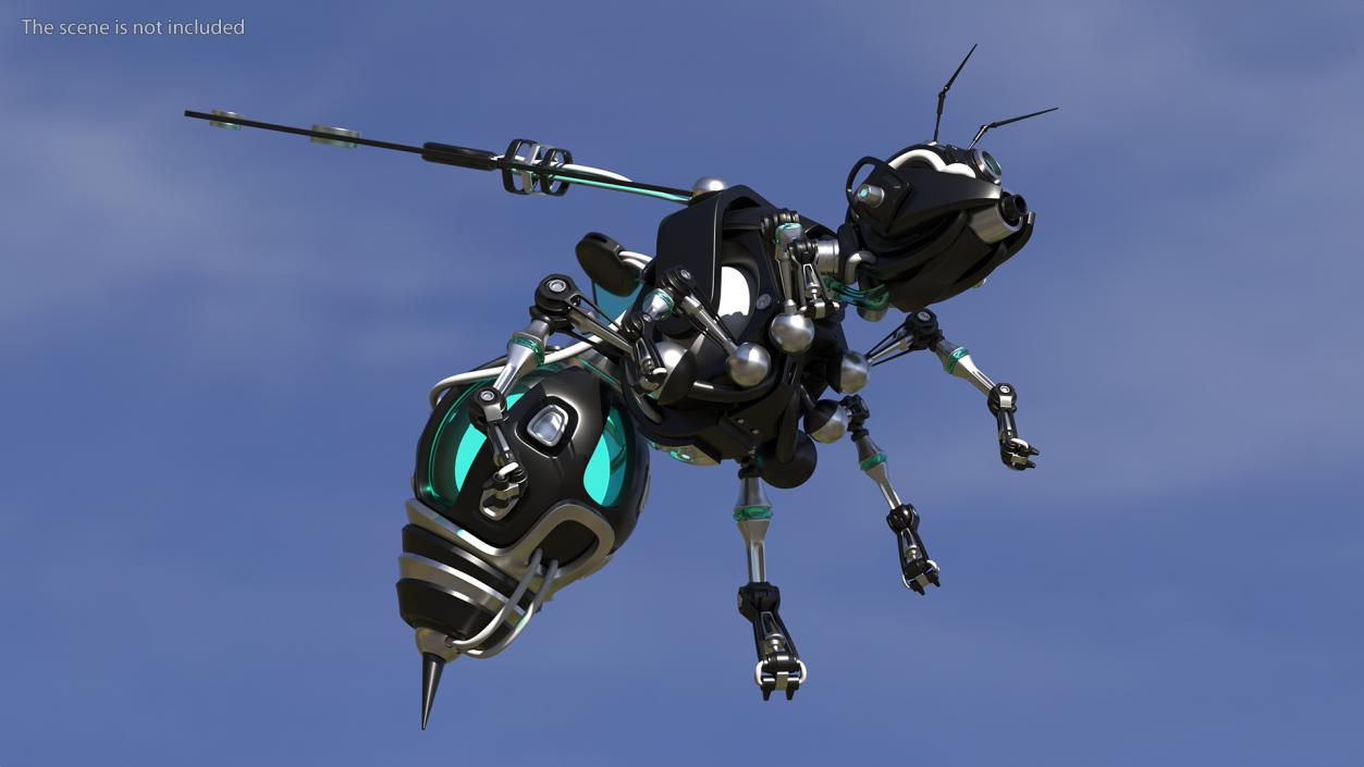 3D model Robot Bee Black