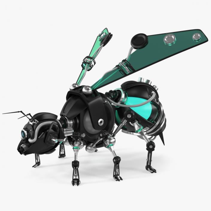 3D model Robot Bee Black