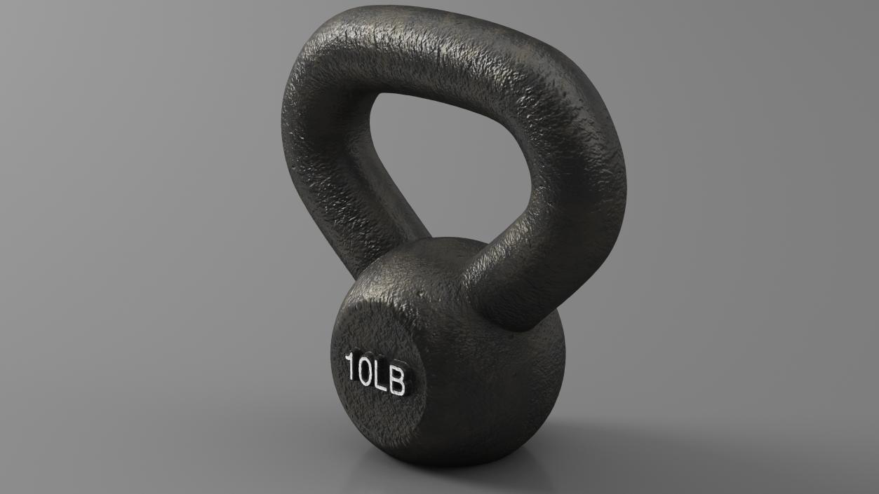 3D Wide Grip Solid Cast Kettlebell 10lb