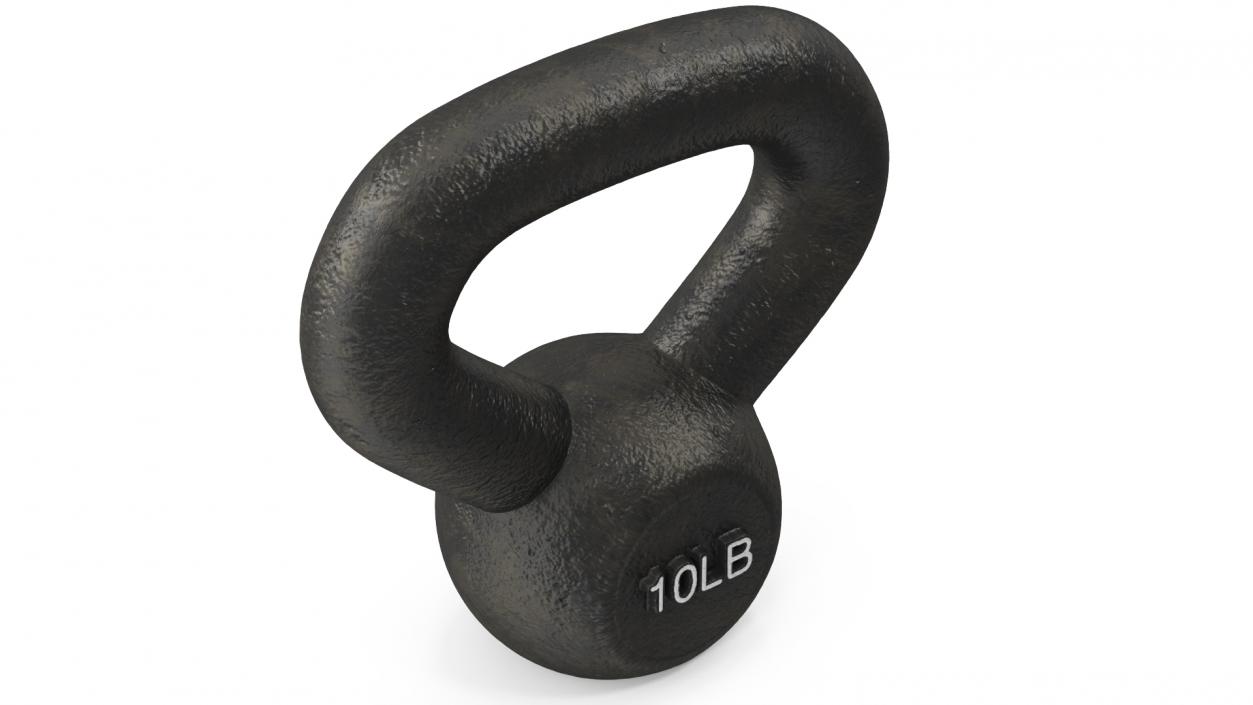 3D Wide Grip Solid Cast Kettlebell 10lb