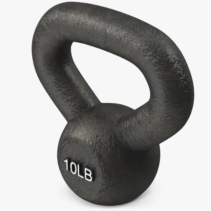 3D Wide Grip Solid Cast Kettlebell 10lb