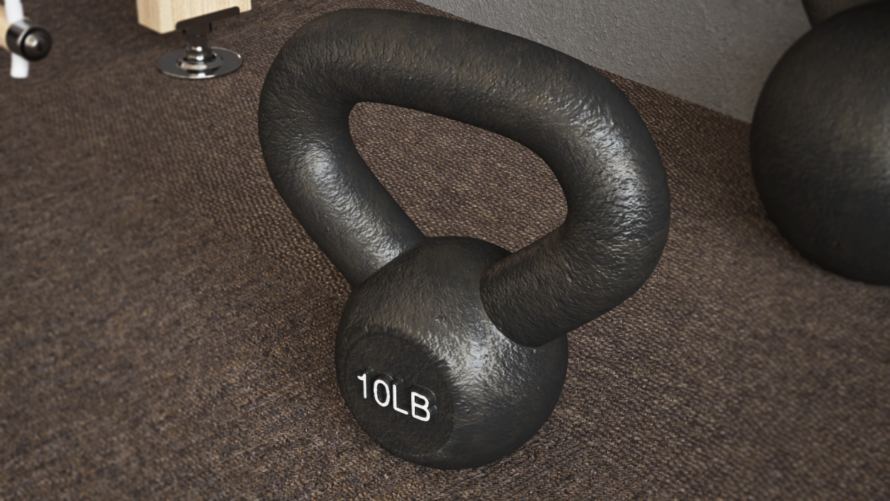 3D Wide Grip Solid Cast Kettlebell 10lb