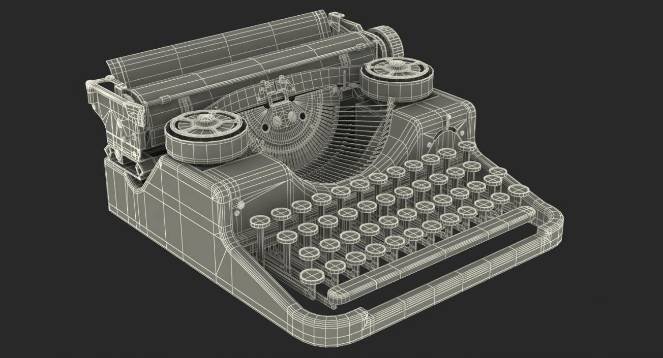 3D Antique Typewriter model