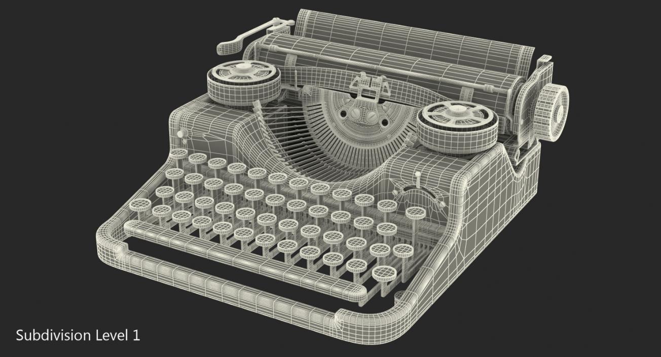 3D Antique Typewriter model