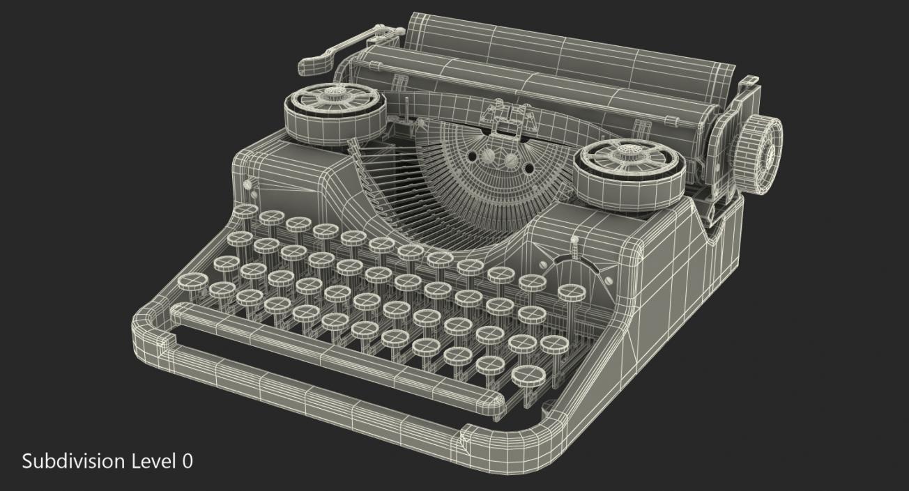 3D Antique Typewriter model