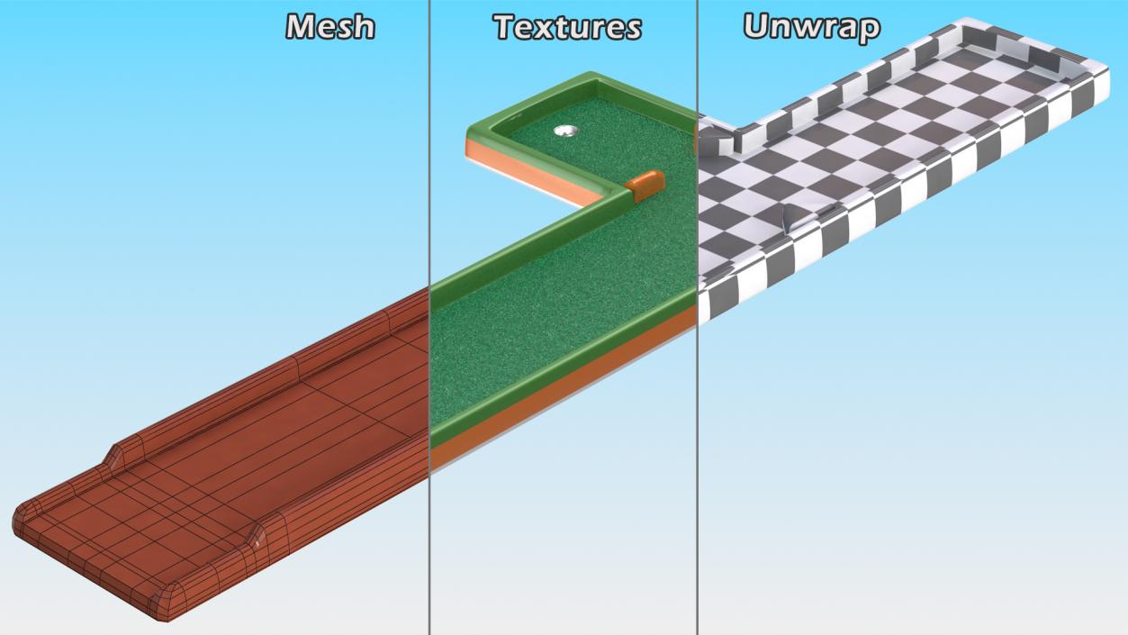 Minigolf 35 Portable Course Hole 7 3D model