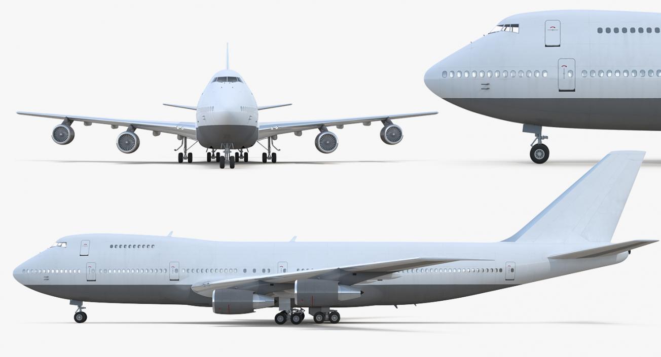 3D model Boeing 747-200B Generic Rigged