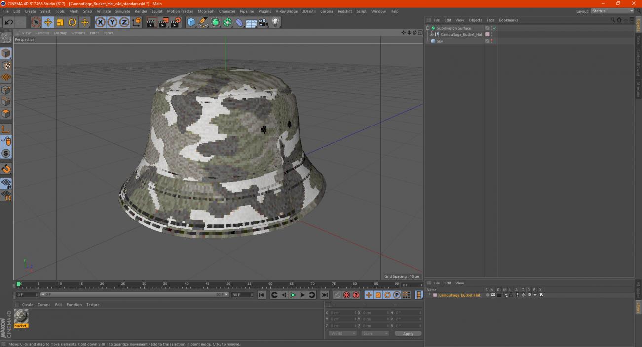 3D Camouflage Bucket Hat