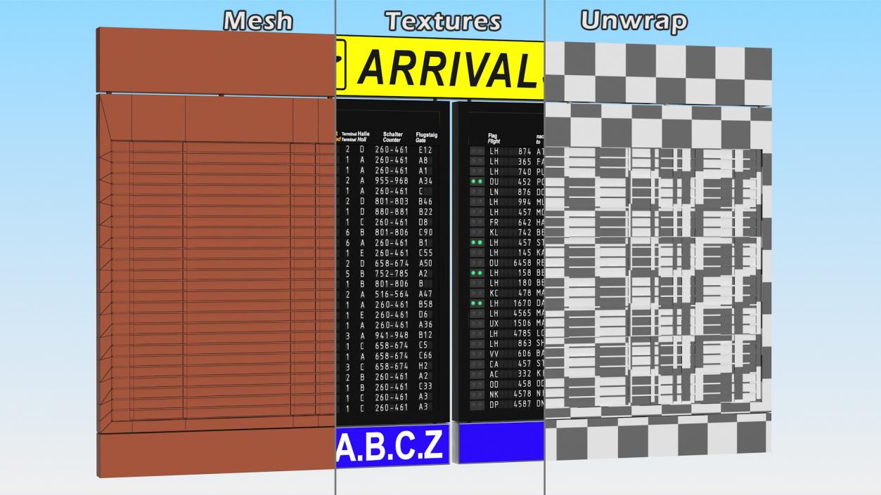 Airport Arrivals Board 3D