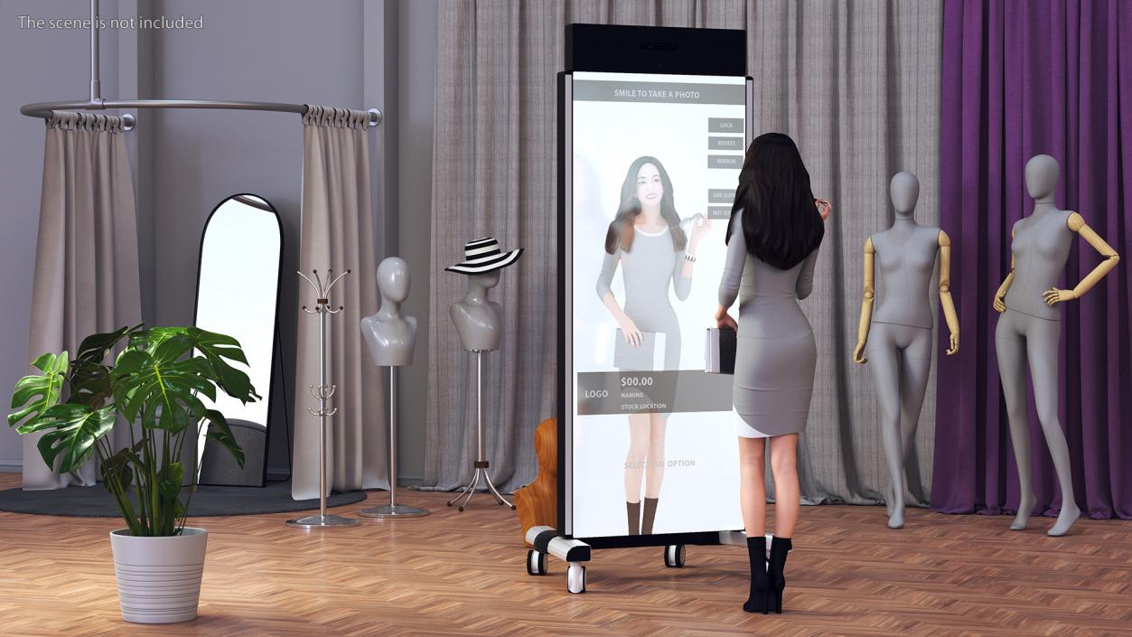 3D Woman with Virtual Dressing Mirror 2