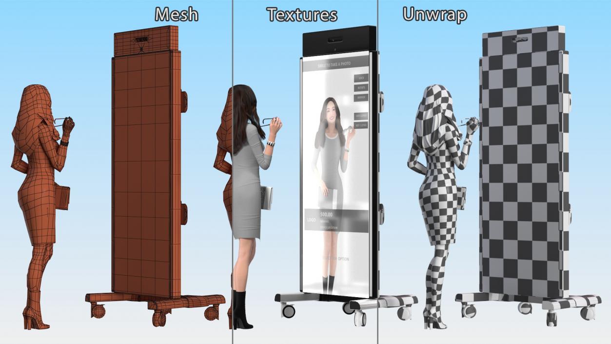 3D Woman with Virtual Dressing Mirror 2