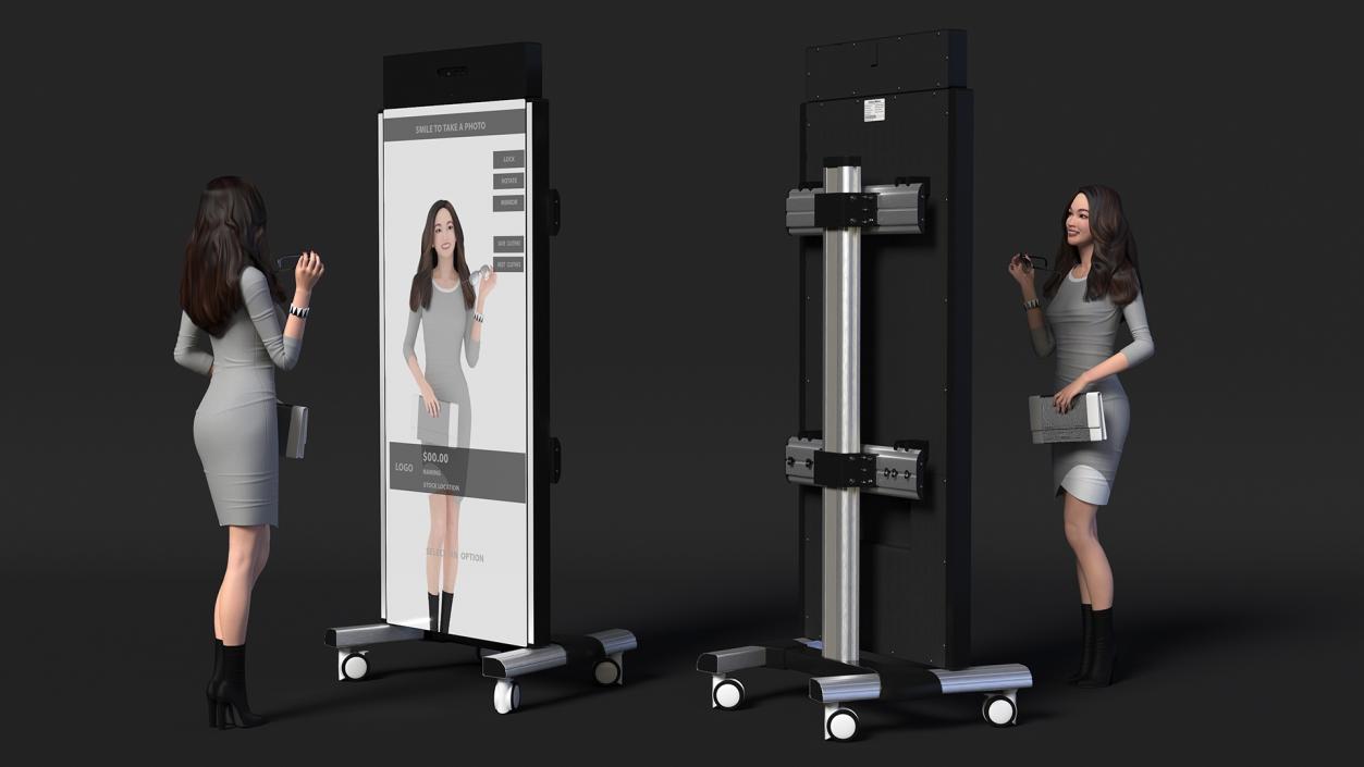 3D Woman with Virtual Dressing Mirror 2